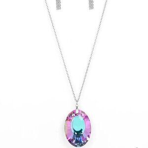 Paparazzi Celestial Essence Purple Necklace & Earrings Set